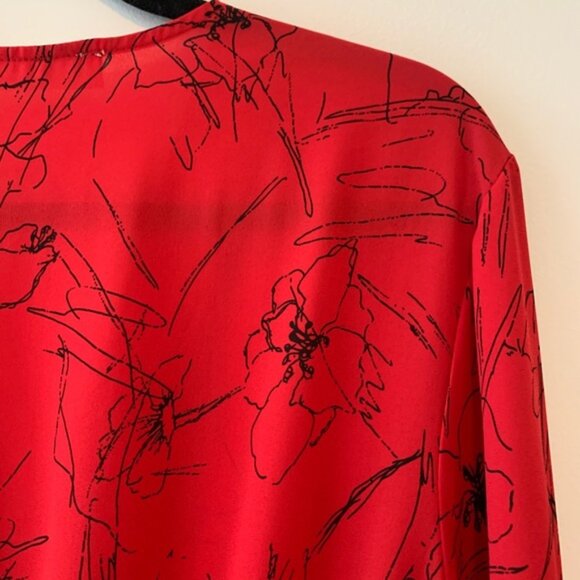 ASTR the Label V-Neck Asymmetrical Peplum Blouse - Picture 9 of 13